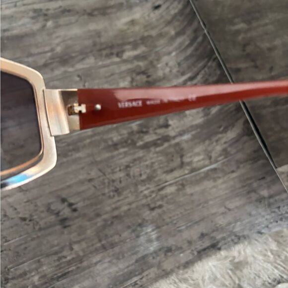 VERSACE vintage sunglasses open lens glasses squared frames 2044 accessory y2k - Picture 4 of 12